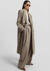 The Frankie Shop Women Sonoma Long Coat - Taupe Beige Outerwear - Image 3