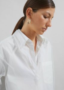 The Frankie Shop Women Tops White Valetta Double Shirt - Optic White - Image 3