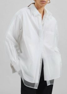The Frankie Shop Women Tops White Valetta Double Shirt - Optic White - Image 4