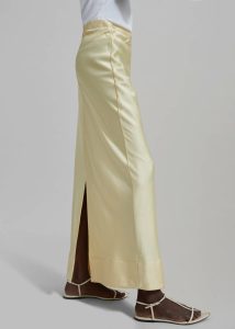 The Frankie Shop Women Yellow Siovhan Satin Skirt - Yellow Bottoms