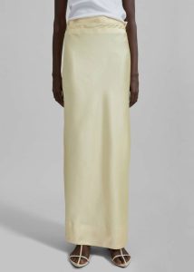 The Frankie Shop Women Yellow Siovhan Satin Skirt - Yellow Bottoms - Image 3