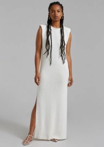 The Frankie Shop Wren Sleeveless Knit Dress - White White Women Dresses - Image 5