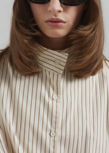 Tops Beige The Frankie Shop Lecco Striped Shirt - Beige Stripe Women - Image 2