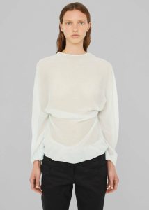 Tops Blue The Frankie Shop Christopher Esber Latticed Lace Shrug Top - Clear Blue Women