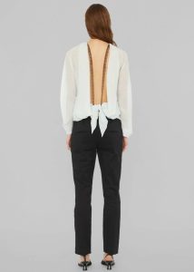 Tops Blue The Frankie Shop Christopher Esber Latticed Lace Shrug Top - Clear Blue Women - Image 5
