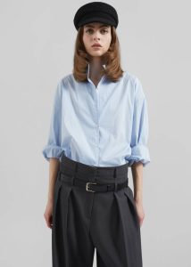 Tops Blue The Frankie Shop Women Lecco Striped Shirt - Blue