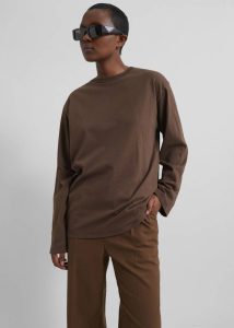 Tops Brown Women Rainey Long Sleeve Tee - Brown The Frankie Shop - Image 5