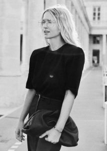 Tops Carrington Padded Shoulder Tee - Black Black Women The Frankie Shop - Image 2