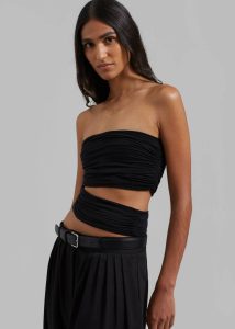Tops Elena Tube Top - Black Women Black The Frankie Shop