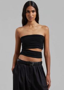 Tops Elena Tube Top - Black Women Black The Frankie Shop - Image 3