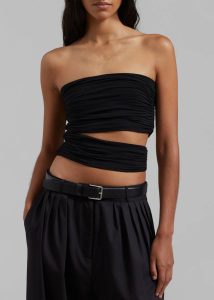 Tops Elena Tube Top - Black Women Black The Frankie Shop - Image 4