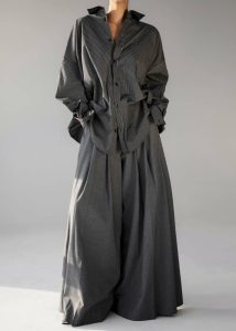 Tops Lioris Oversized Shirt - Black/White Stripe Black Women The Frankie Shop - Image 3