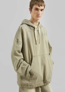 Tops Men Green Dassel Hoodie - Light Taupe The Frankie Shop