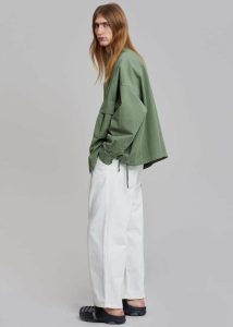 Tops Men Green The Frankie Shop Seb Cargo Shirt - Army Green - Image 2