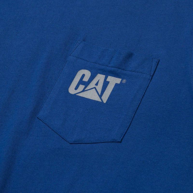 Tops & Outerwear Bright Blue Cat Men Men's Trademark Sleeveless Pocket Tee - Image 3