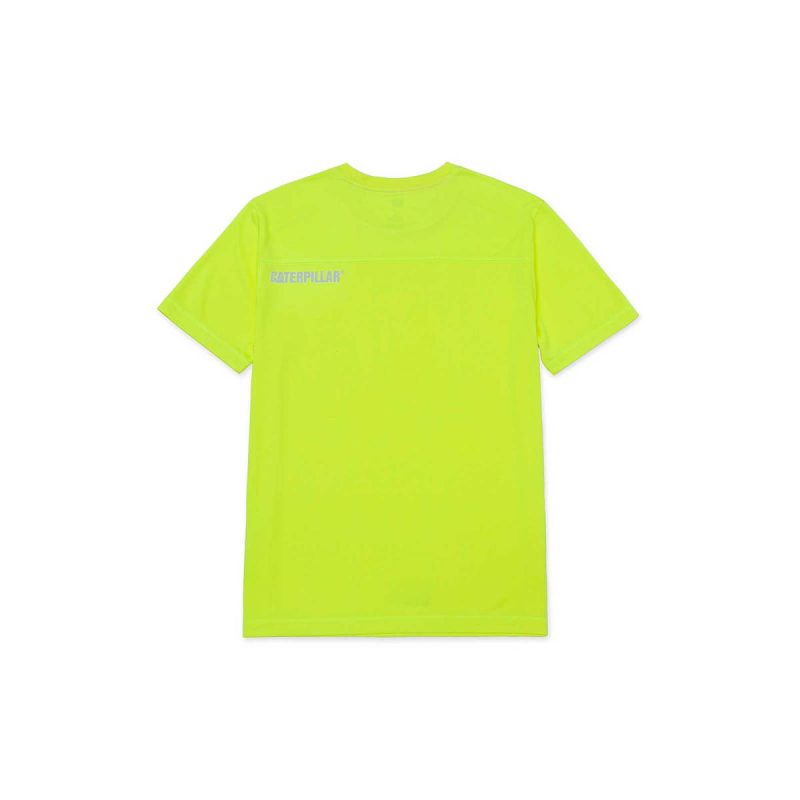Tops & Outerwear Men Cat Men's Coolmax Short Sleeve Tee Hi-Vis Yellow - Image 3