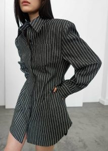 Tops Sterford Pocket Shirt - Black/White Stripe The Frankie Shop Black Women