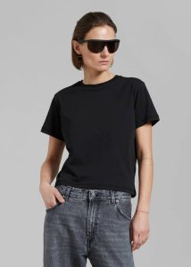 Tops The Frankie Shop Athens Tee - Black Women Black - Image 3