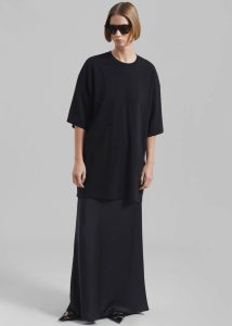 Tops The Frankie Shop Black Avak Oversized Tee - Black Women - Image 3