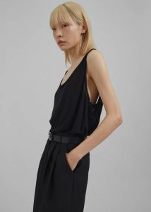 Tops The Frankie Shop Black Josie Scoop Neck Tank Top - Black Women - Image 3