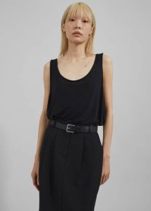 Tops The Frankie Shop Black Josie Scoop Neck Tank Top - Black Women - Image 5
