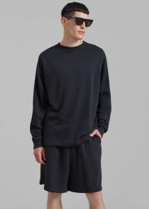 Tops The Frankie Shop Black Men Newton Long Sleeves Sweat Tee - Black - Image 5