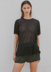 Tops The Frankie Shop Black Women Matin Fine Knit Short Sleeve T-Shirt - Black - Image 2