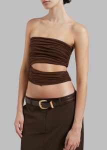 Tops The Frankie Shop Brown Elena Tube Top - Brown Women - Image 2