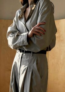 Tops The Frankie Shop Gelso Shirt - Light Taupe Melange Beige Men - Image 2