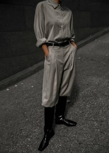 Tops The Frankie Shop Gelso Shirt - Light Taupe Melange Beige Men - Image 4