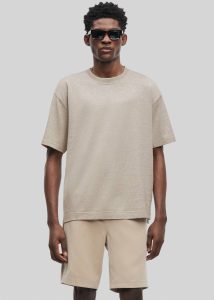 Tops The Frankie Shop Samsøe Samsøe Saparker T-Shirt - Greige Melange Beige Men
