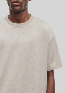Tops The Frankie Shop Samsøe Samsøe Saparker T-Shirt - Greige Melange Beige Men - Image 3