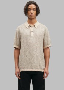 Tops The Frankie Shop Samsøe Samsøe Sarsene Polo - Seneca Rock Melange Beige Men