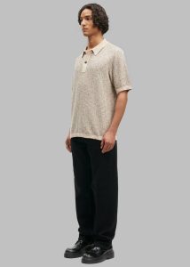 Tops The Frankie Shop Samsøe Samsøe Sarsene Polo - Seneca Rock Melange Beige Men - Image 3
