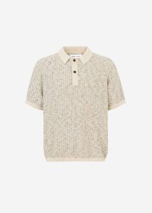 Tops The Frankie Shop Samsøe Samsøe Sarsene Polo - Seneca Rock Melange Beige Men - Image 5