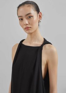 Tops The Frankie Shop Women Erika Twisted Sleeve Tank - Black Black - Image 2