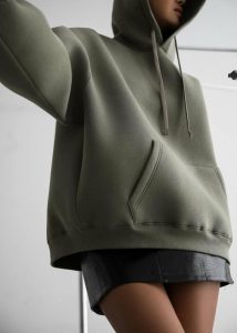 Tops The Frankie Shop Women Green Easton Oversized Hoodie - Khaki - Image 2