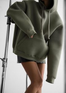 Tops The Frankie Shop Women Green Easton Oversized Hoodie - Khaki