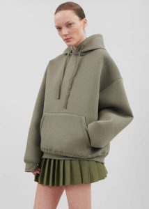 Tops The Frankie Shop Women Green Easton Oversized Hoodie - Khaki - Image 5