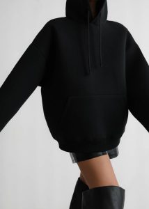 Tops Women Black The Frankie Shop Easton Oversized Hoodie - Black