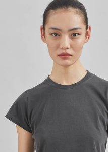 Tops Women The Frankie Shop Dollie Tee - Charcoal Grey - Image 2