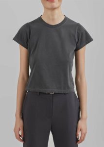 Tops Women The Frankie Shop Dollie Tee - Charcoal Grey - Image 4