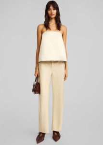 Tops Women The Frankie Shop White By Malene Birger Hermie Top - Oyster Gray