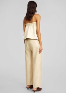 Tops Women The Frankie Shop White By Malene Birger Hermie Top - Oyster Gray - Image 3