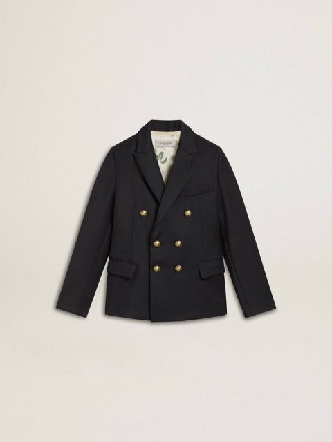 Topwear Selection (4-12 Years) Golden Goose Dark Blue Kids Boys' Dark Blue Double-Breasted Blazer