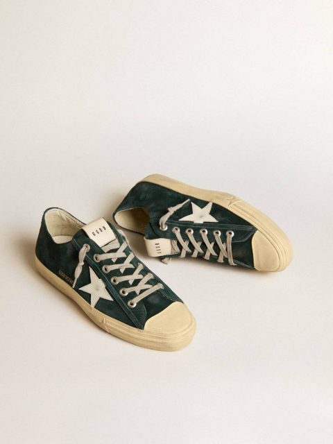 V-Star In Forest-Green Suede With White Leather Star Men Golden Goose V-Star - Image 2