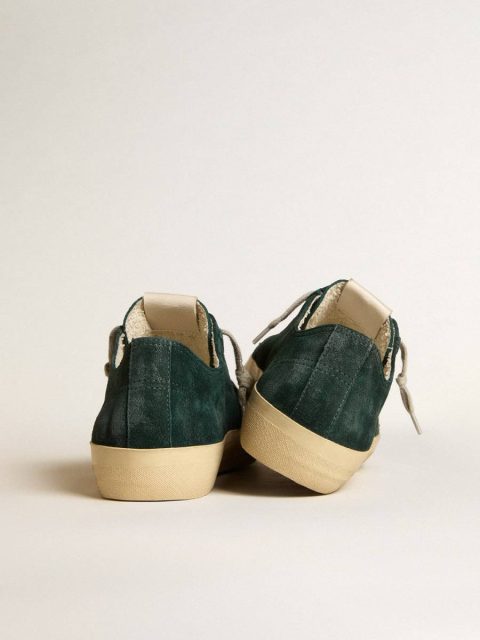 V-Star In Forest-Green Suede With White Leather Star Men Golden Goose V-Star - Image 4