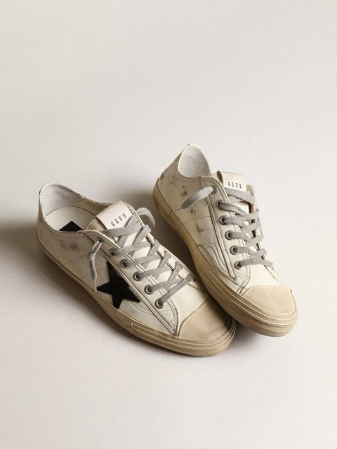 V-Star In Nappa Leather With Black Nubuck Leather Star Golden Goose V-Star Men - Image 2