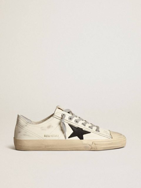 V-Star In Nappa Leather With Black Nubuck Leather Star Golden Goose V-Star Men