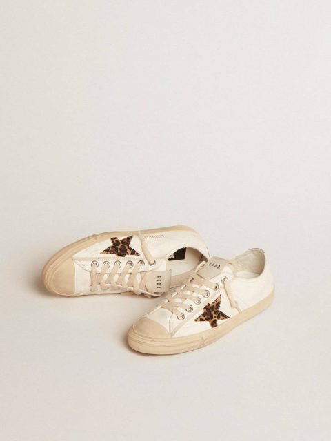 V-Star Ltd In Nappa With Pony Skin Star And Silver Heel Tab Women V-Star Golden Goose - Image 2